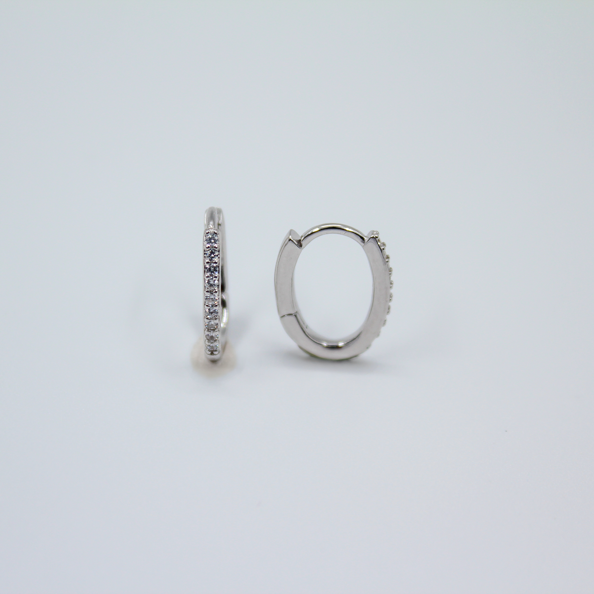 Alizia Oval Crystalled Hoop Earring