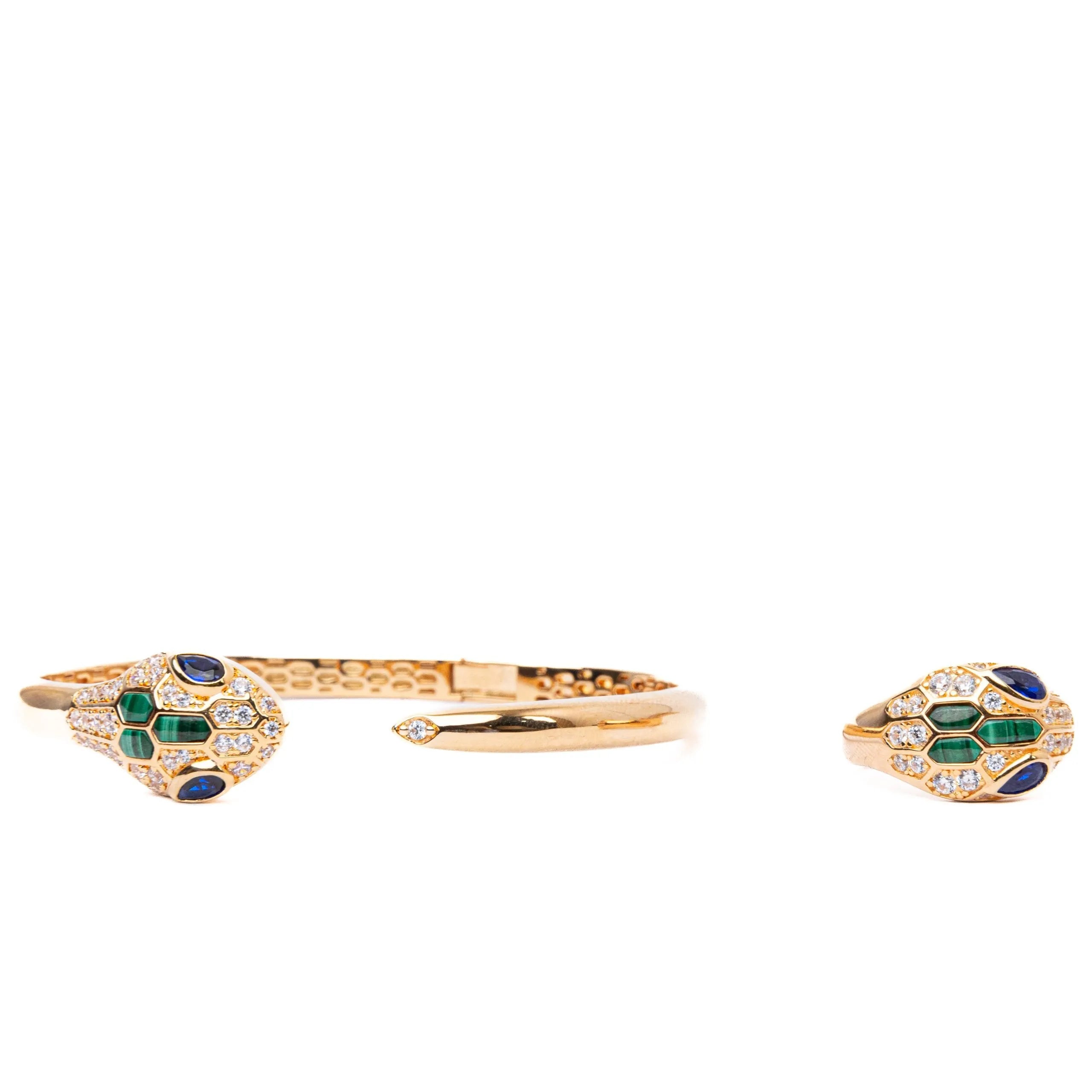 Alizia Open Snake + Open Ring Bangle