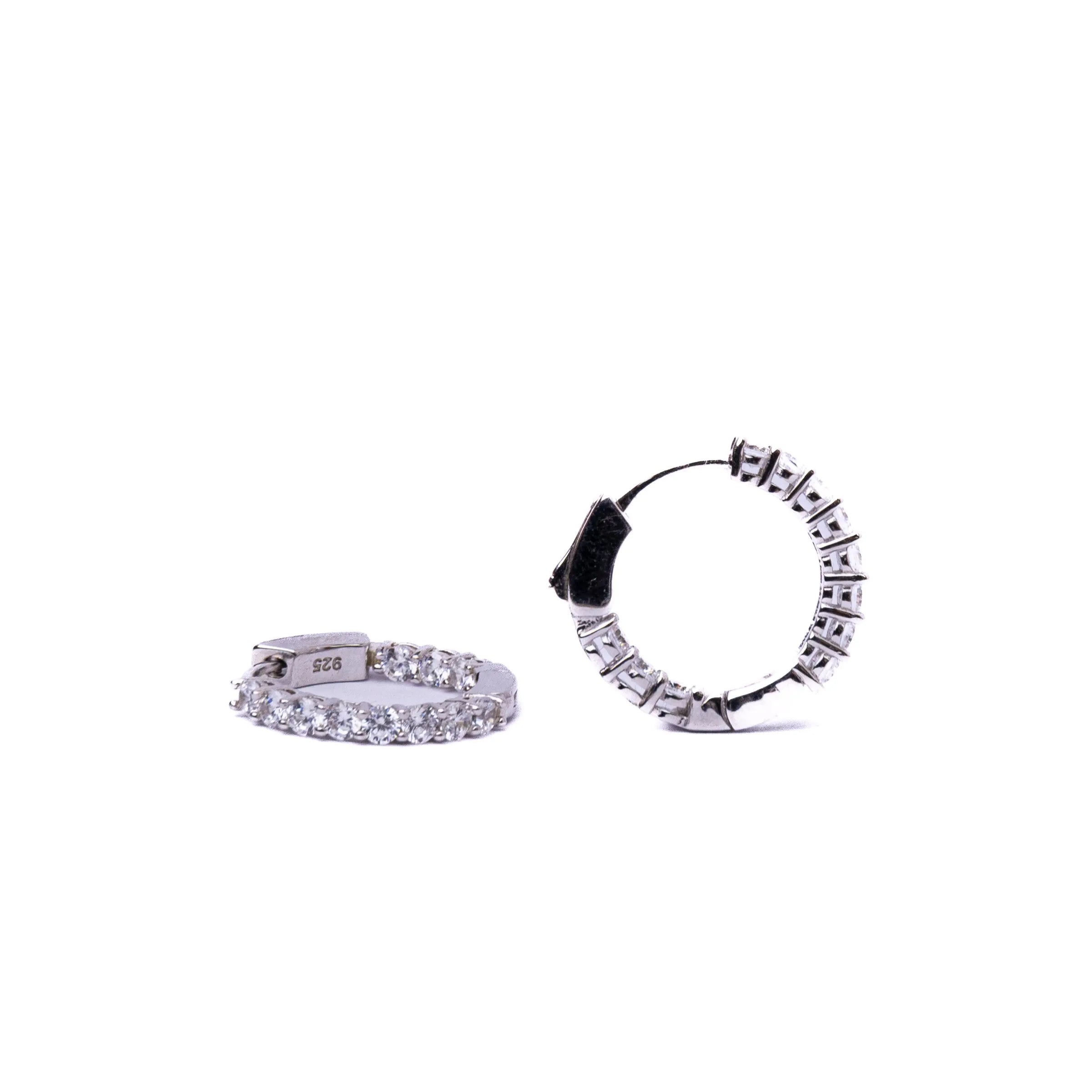 Alizia Circle Embellished Hooped Earrings