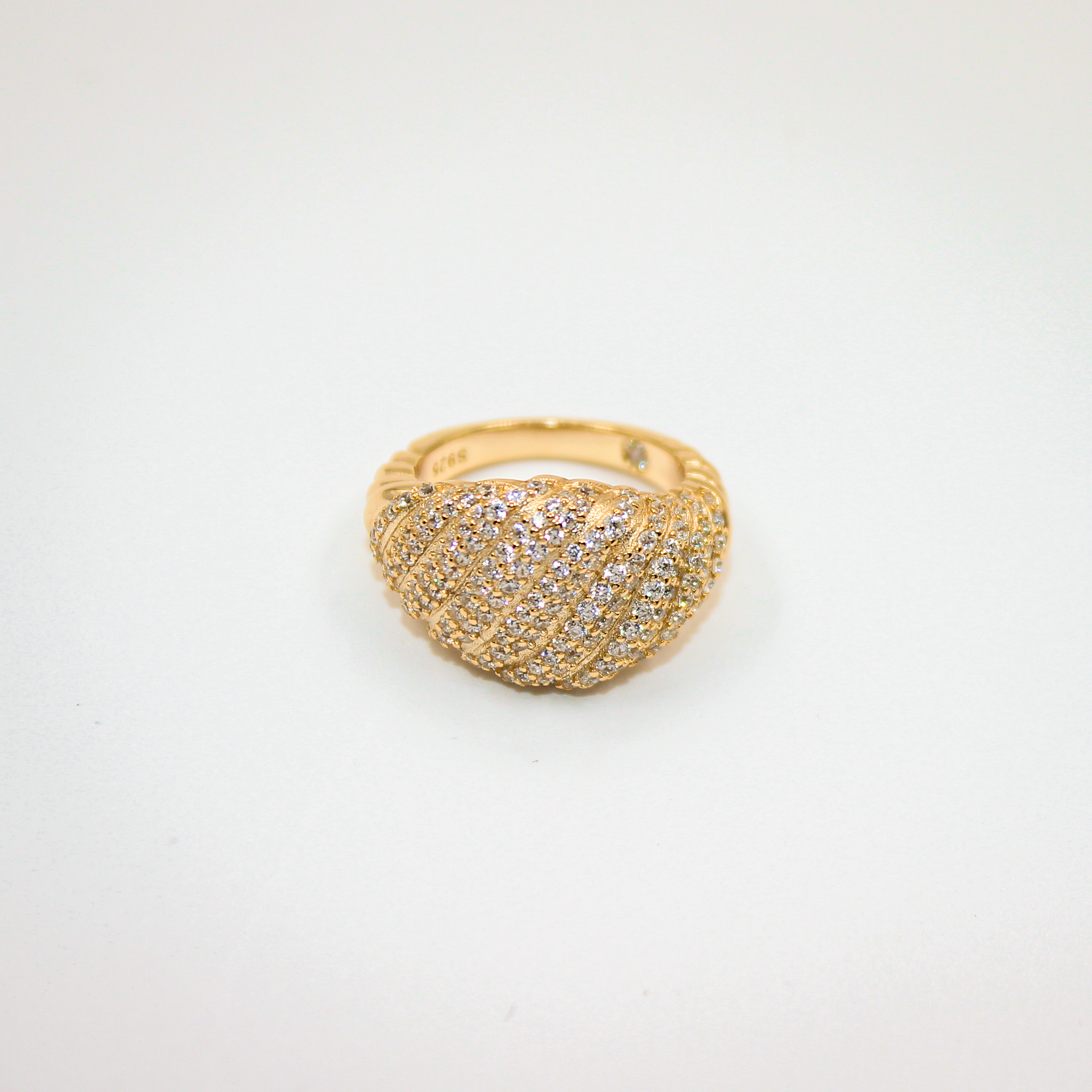 Alizia Sculptured Pink Ring Size 4