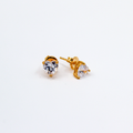 Alizia Heart Stone Stud Earrings