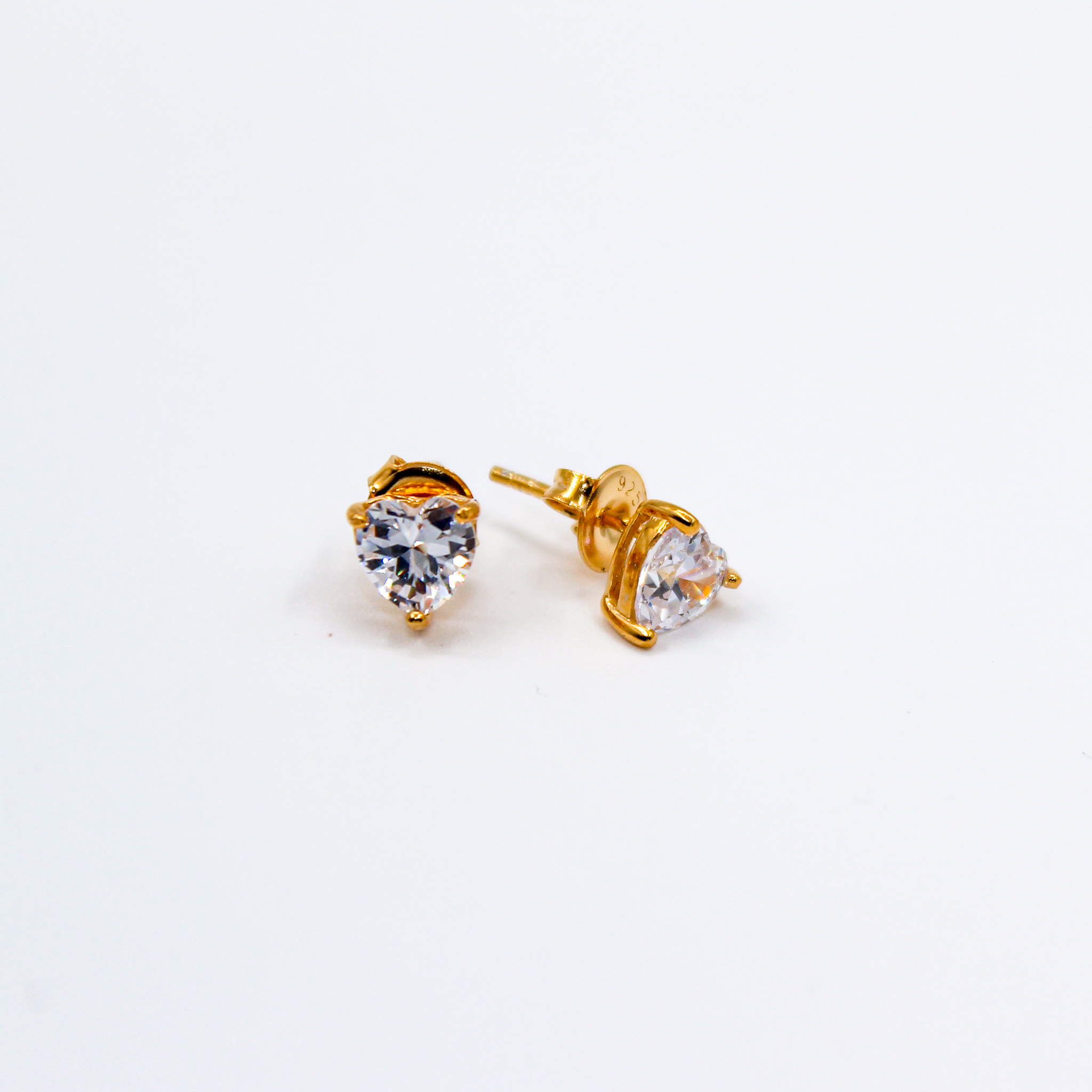 Alizia Heart Stone Stud Earrings