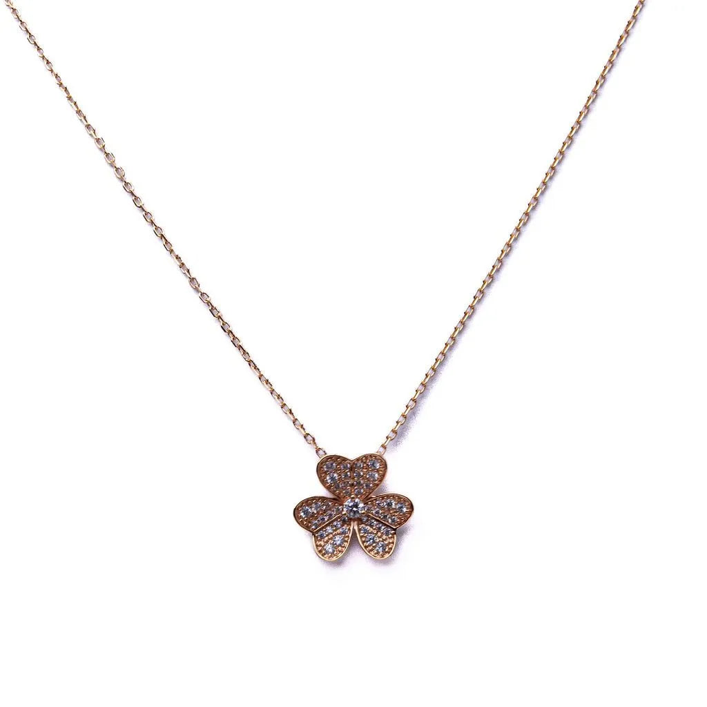 Alizia Embellished Single Iris Short Necklace