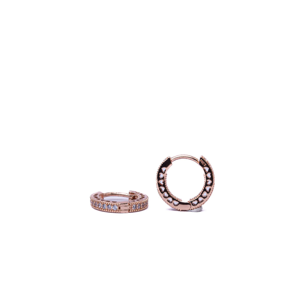 Alizia Encrusted Huggie Hooped Earrings