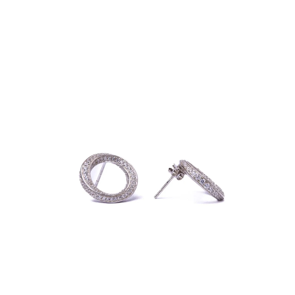 Alizia Big Round Hallow Stud Earrings
