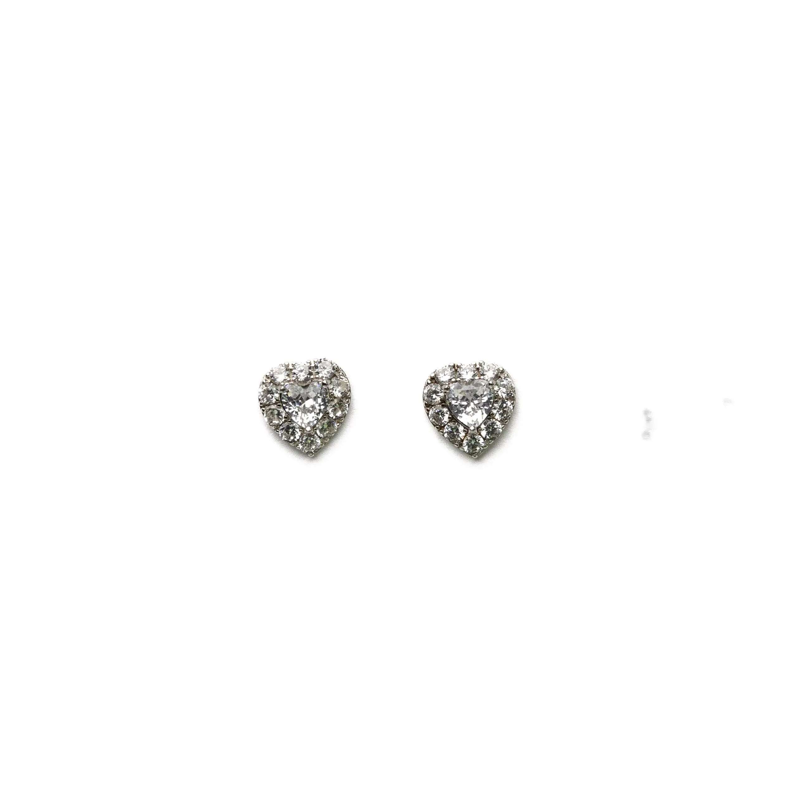Alizia Heart Halo Stud Stud Earrings