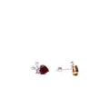 Alizia Ruby Leaf Stud Stud Earrings