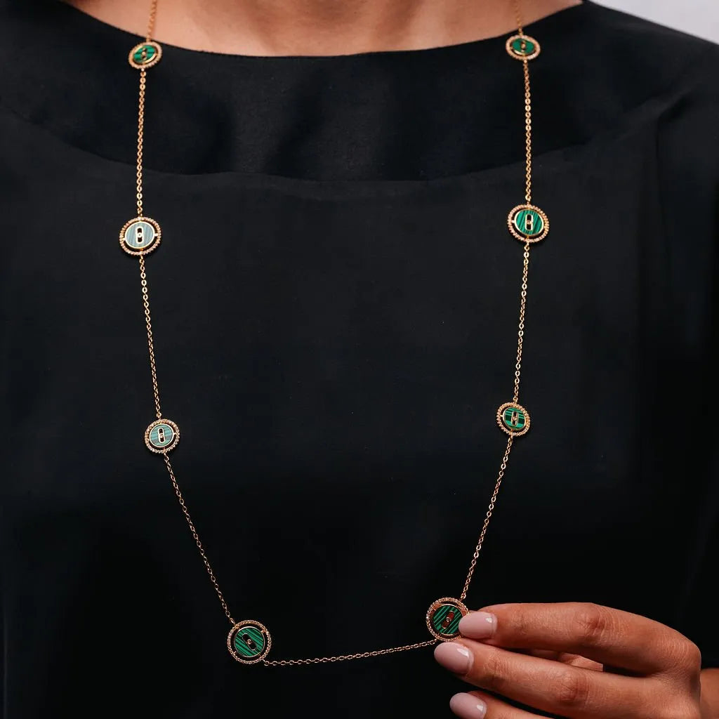Alizia Circle in Circle Long Necklace