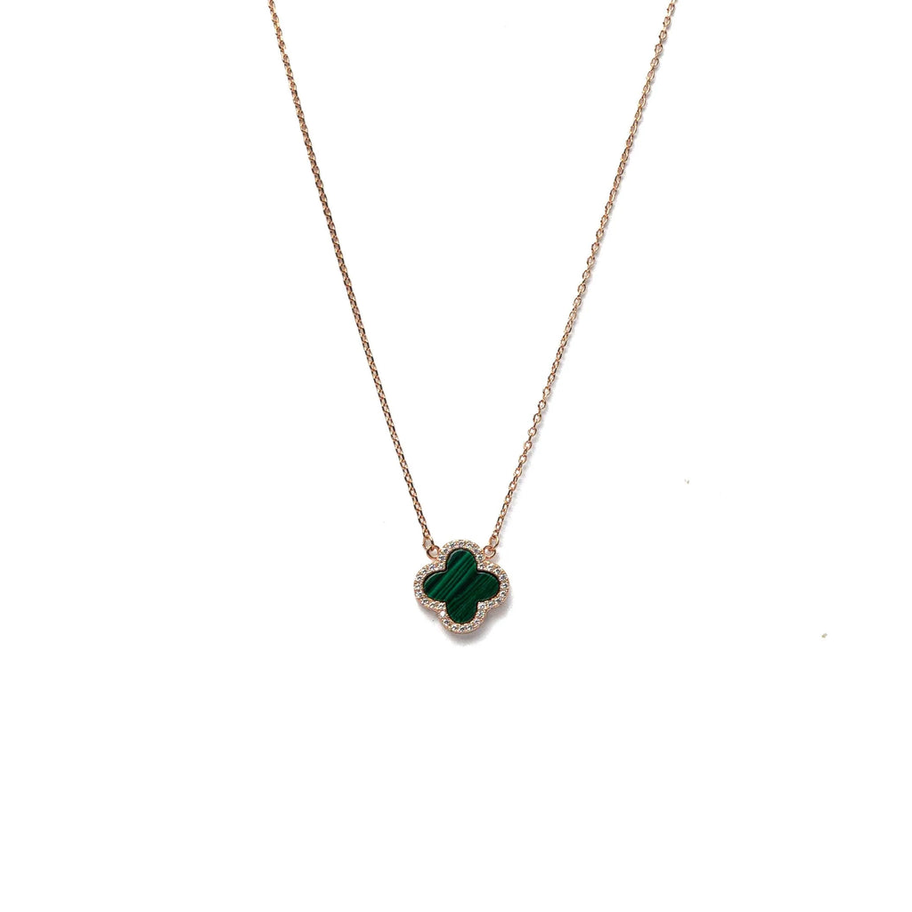 Alizia Crystal Outline Clove Short Necklace
