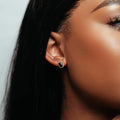 Alizia Princess Cut Stud Earrings