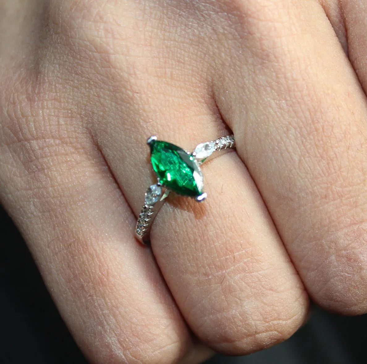Alizia Pear Shape Jewel Ring Size 7