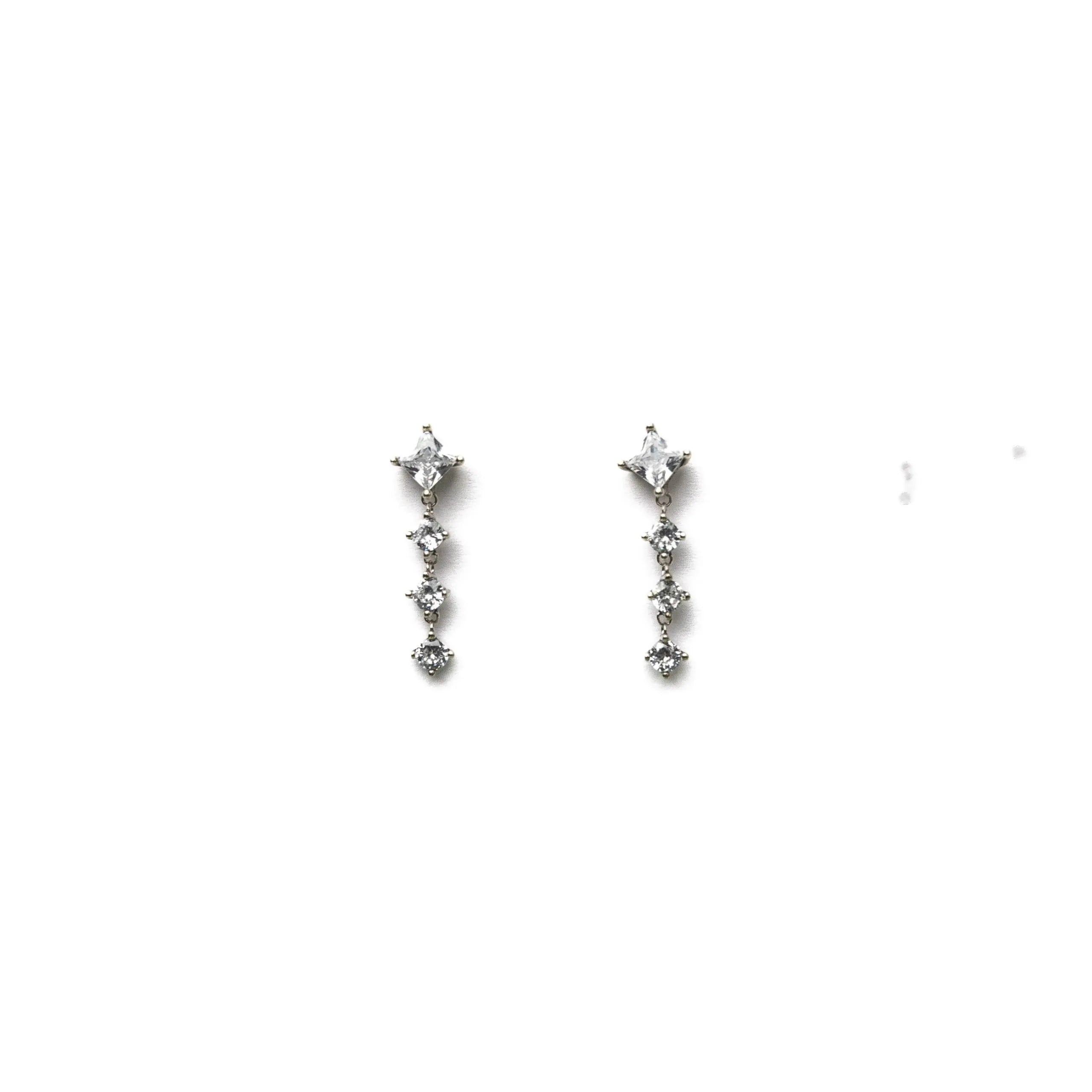 Alizia Dainty Square Drop Earrings