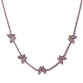 Alizia Crystal 5 Butterfly Short Necklace
