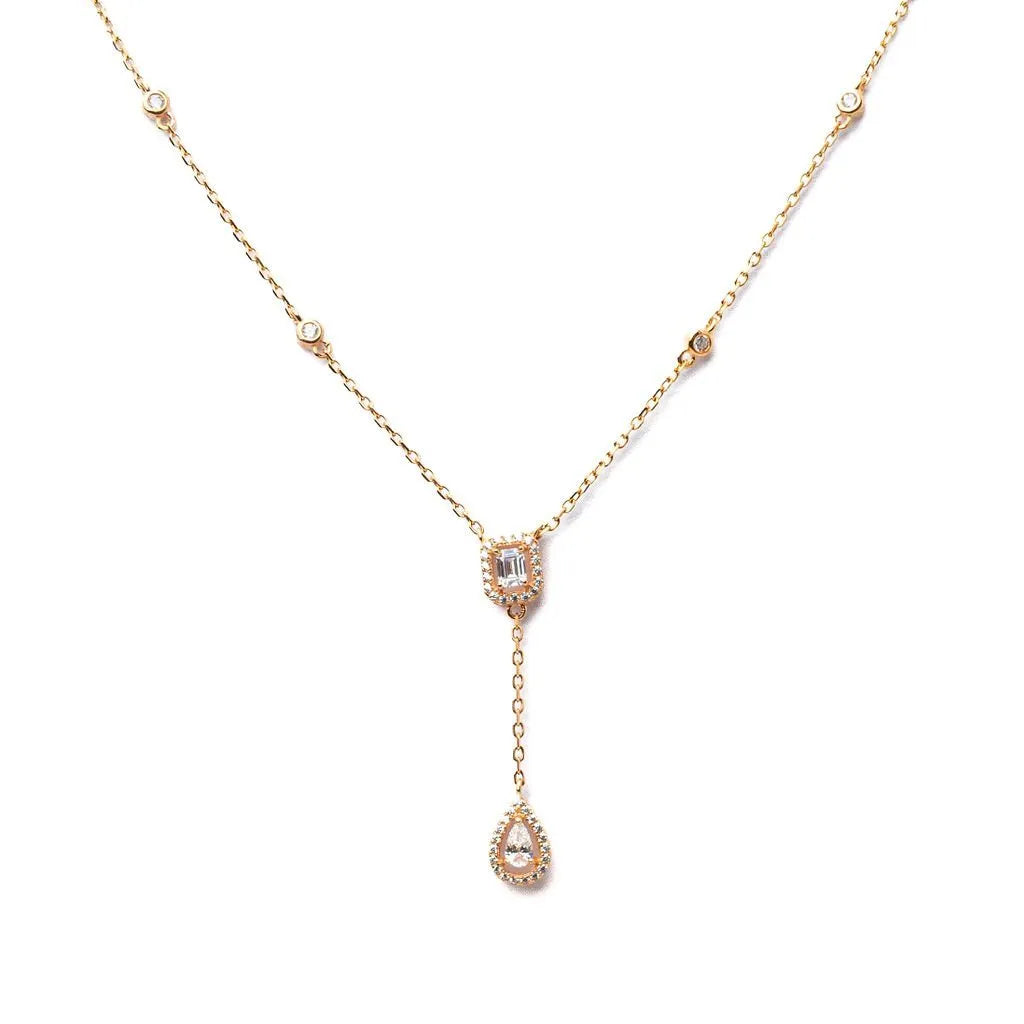 Alizia Dainty Drop Rose Short Necklace