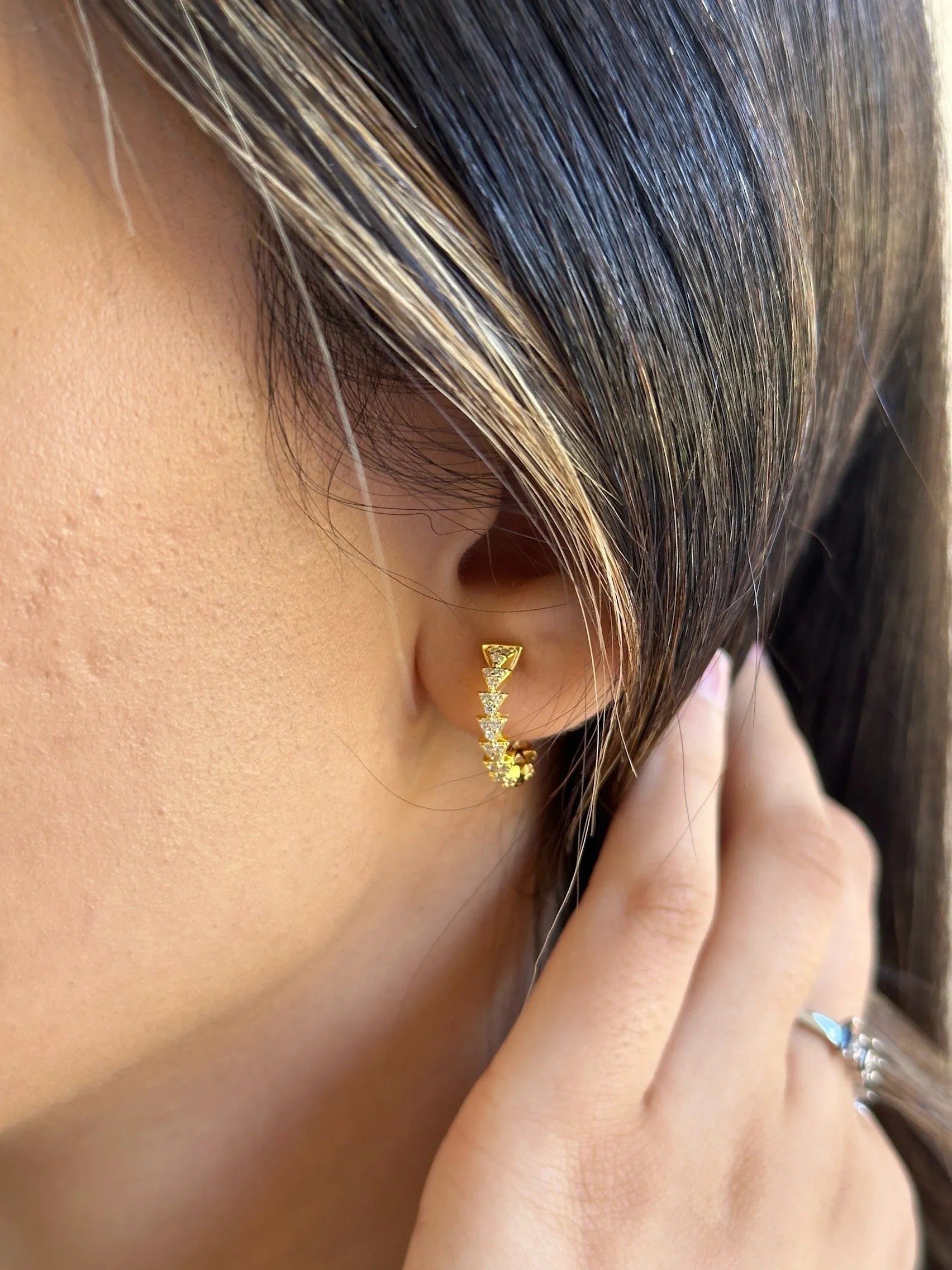 Alizia Triangles Hoop Earrings