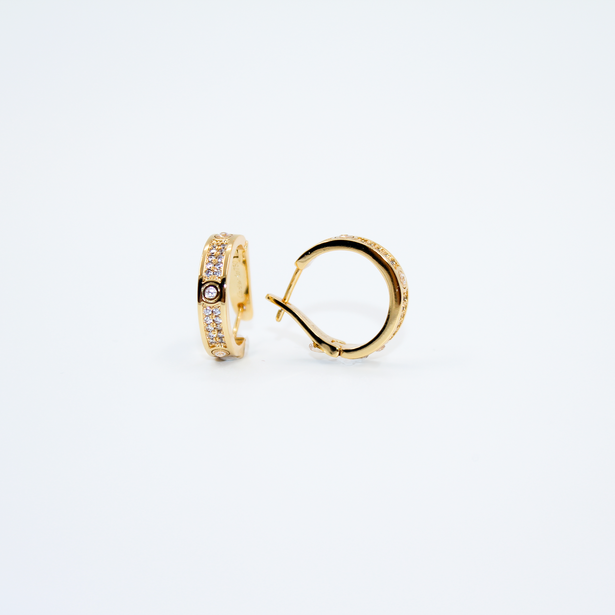 Alizia C Bling Medium Hooped Earrings