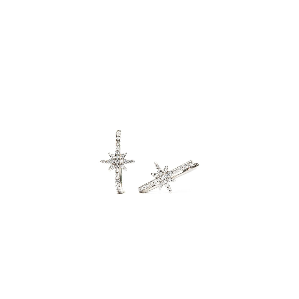 Alizia A Falling Star Hooped Earrings