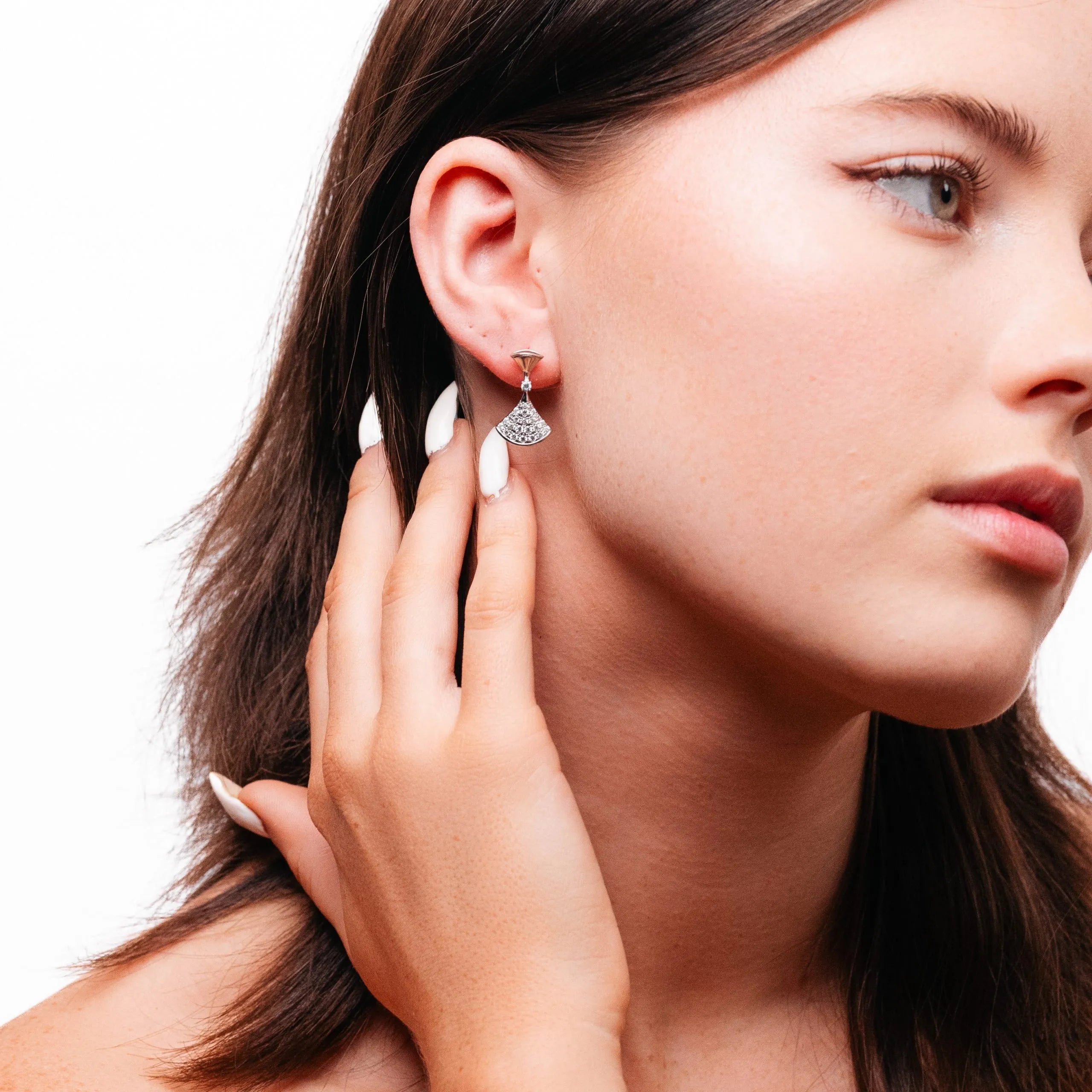 Alizia 2 Shell Crystal Drop Earrings