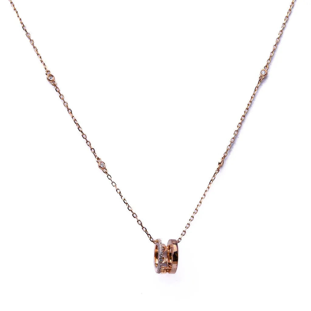 Alizia Round Rose Short Necklace