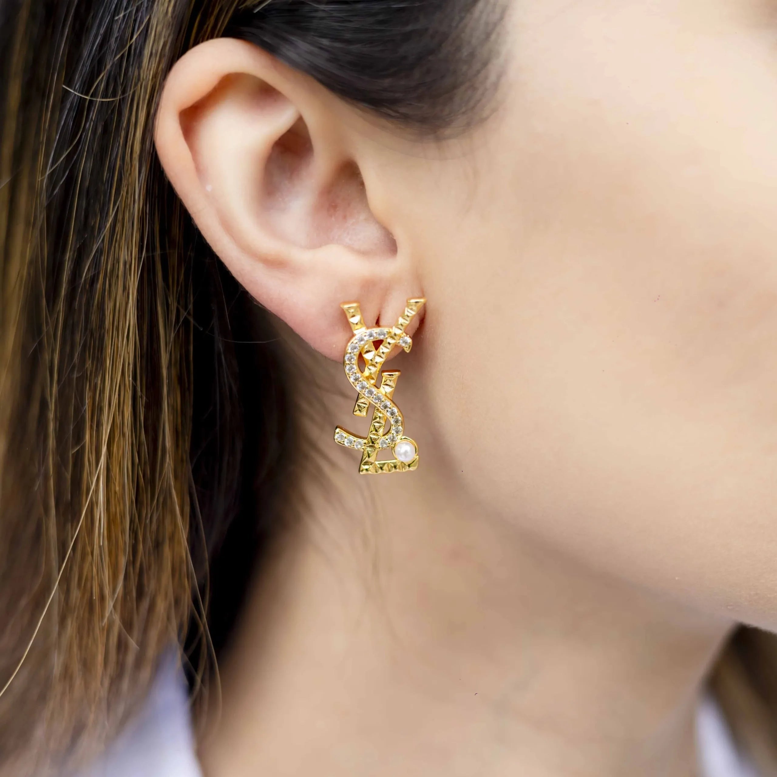 Alizia YSL Pearl Drop Earrings