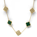 Alizia Half Embellished Cloves Long Necklace