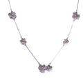 Alizia 6 Iris Flower Embellished Short Necklace