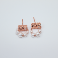 Alizia Barrel Pearl Drop Earrings