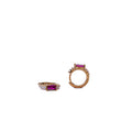 Alizia Dainty Color Stone Hooped Earrings