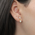 Alizia Heart Pearl Drop Earrings