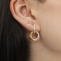 Alizia 3 Colour Hooped Hoops Earrings