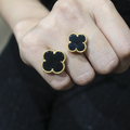 Alizia Double Clover Open Ring