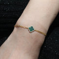Alizia Single Crystal Edged Clover Bracelet