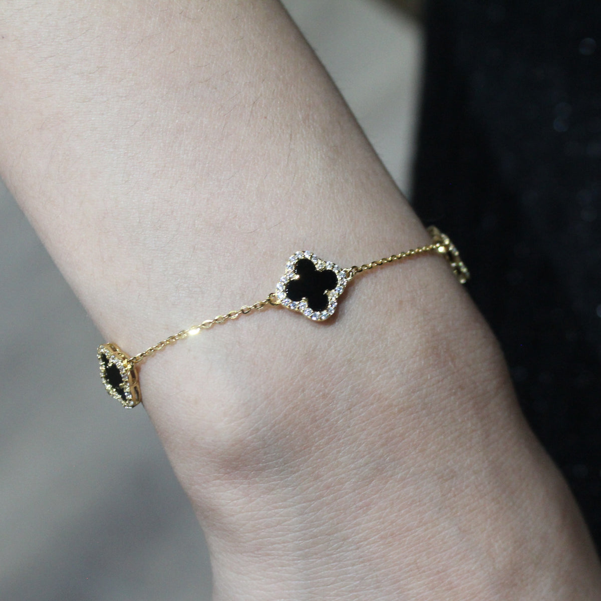Alizia Crystal Edged Clove Bracelet