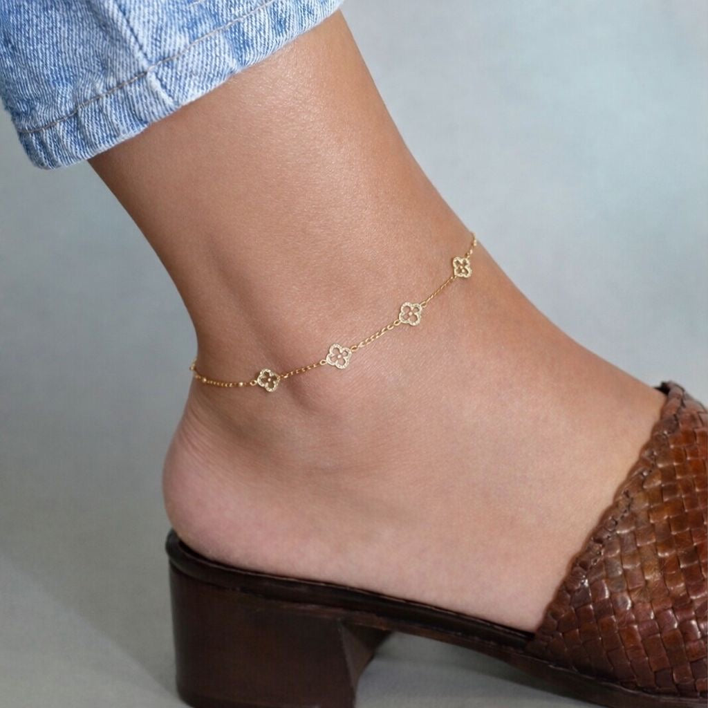 Alizia 4 Clove Anklet