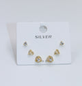 Alizia Triangle Diamond Stud 3 Pack Earring
