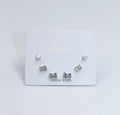Alizia Crystal Bow 3 Pack Earring
