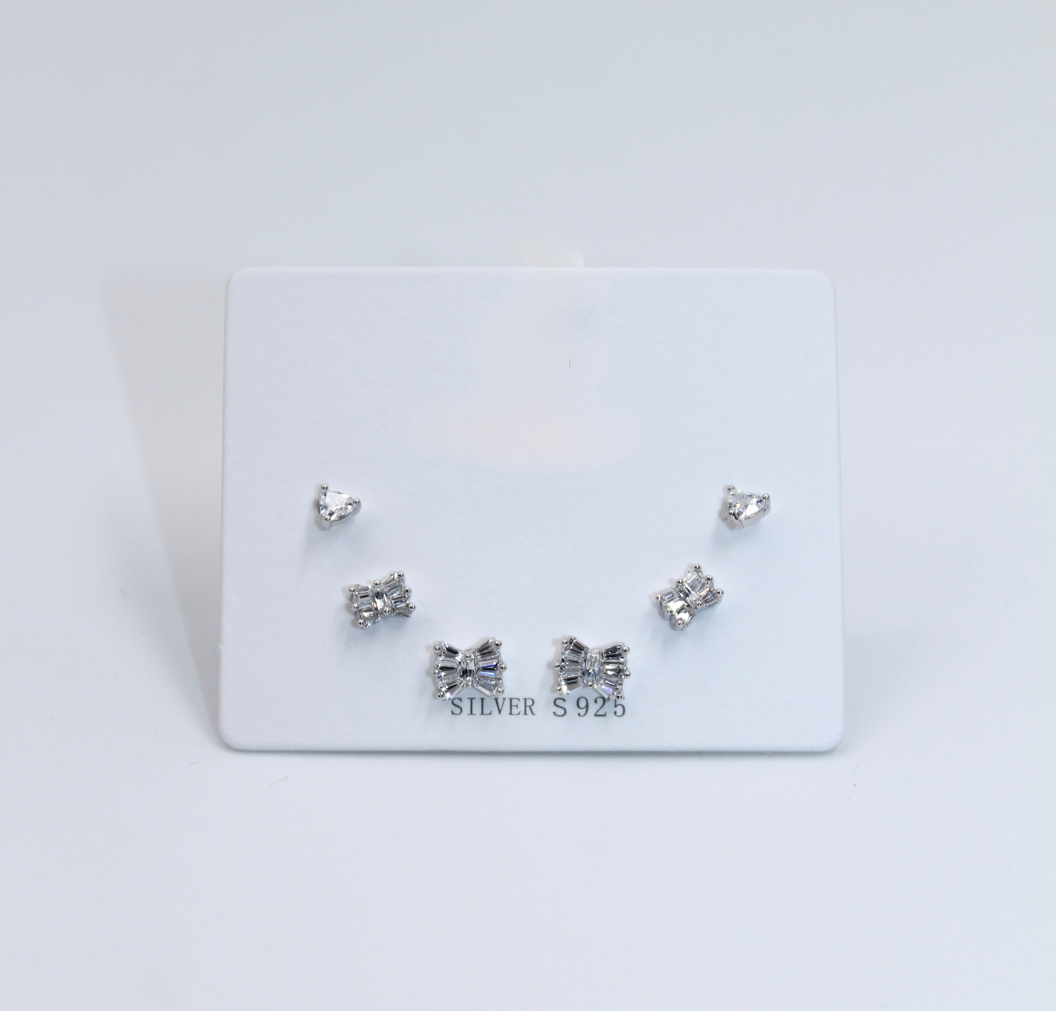 Alizia Crystal Bow 3 Pack Earring