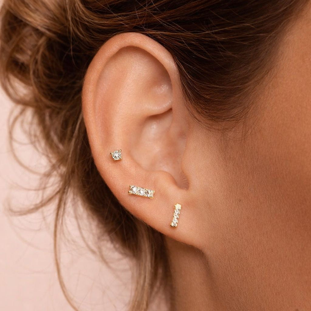 Alizia Diamond Rectangle 3 Pack Earring