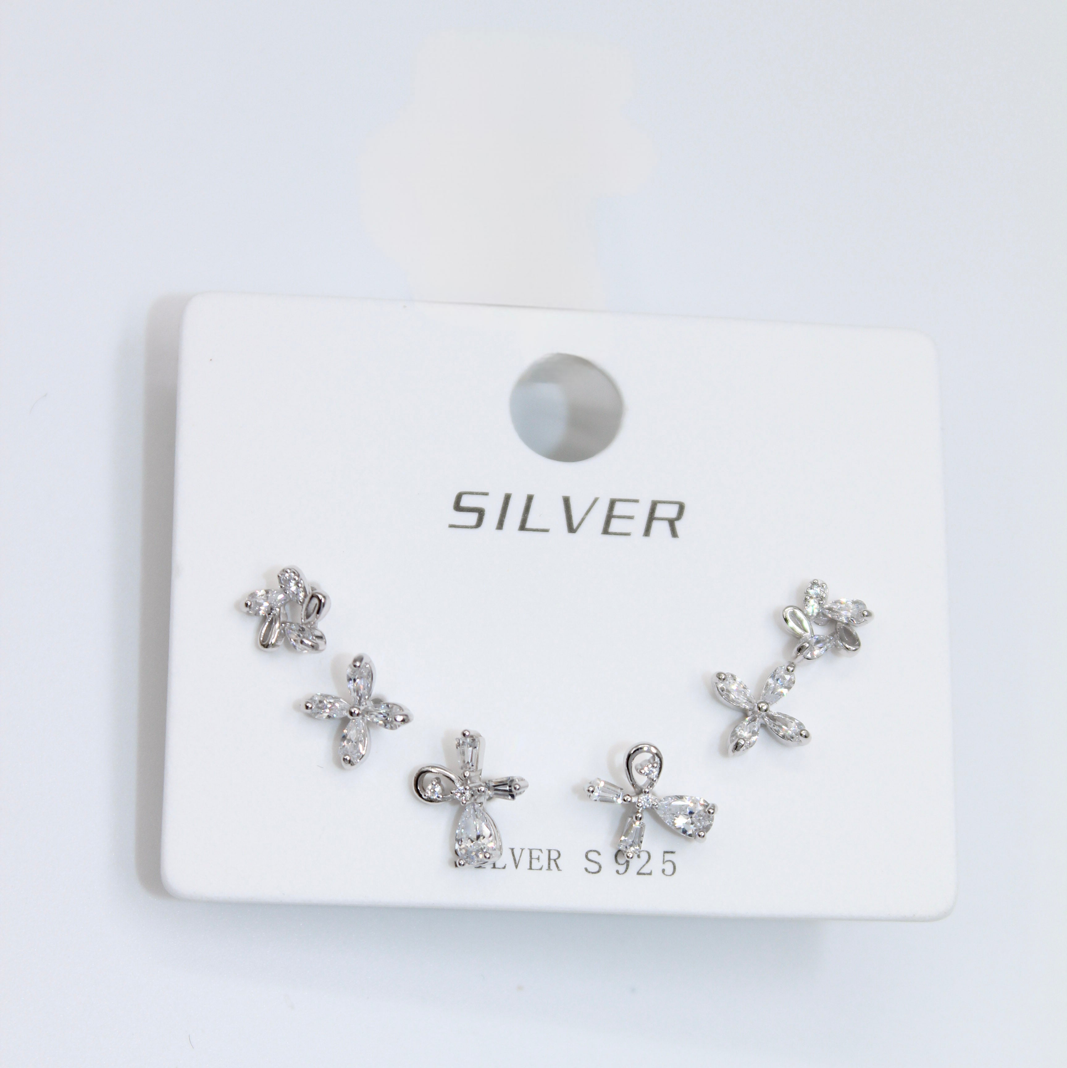 Alizia Flower-Bow 3 Pack Earring
