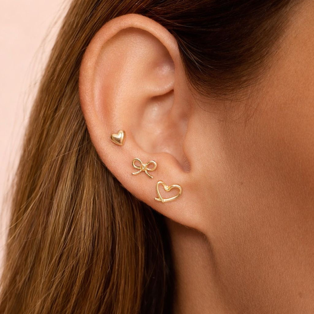 Alizia Hollow Heart 3 Pack Earring