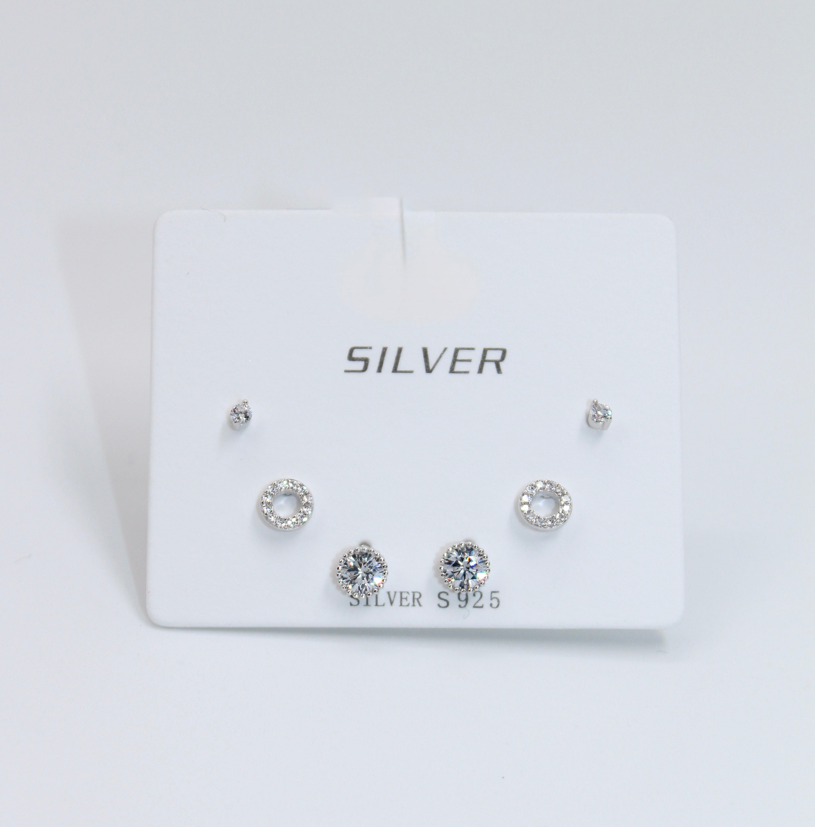 Alizia Halo Stud 3 Pack Earring