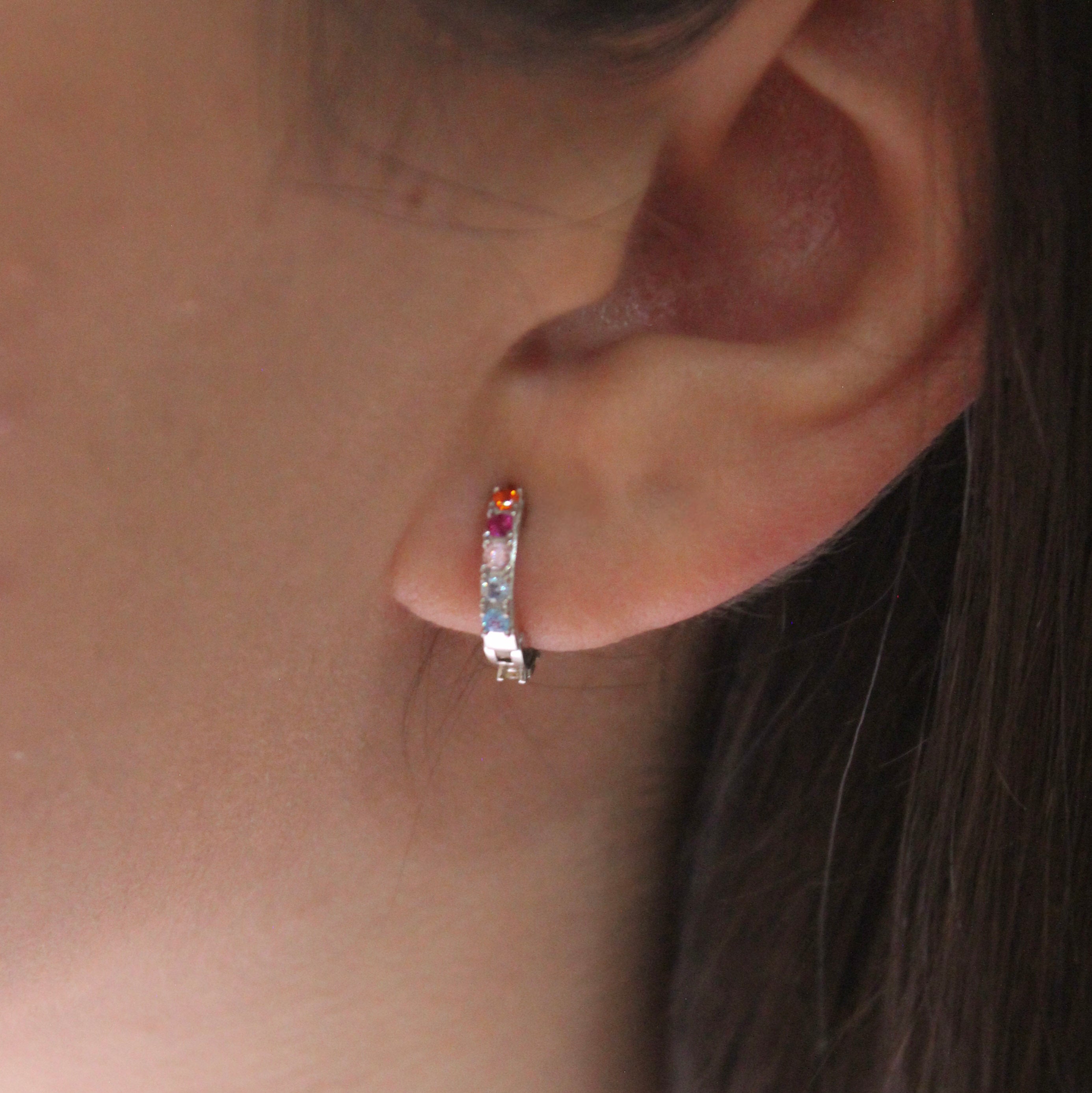 Alizia Multi Crystal Hoops