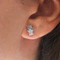 Alizia Stacked Solitaire Studs
