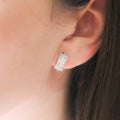 Alizia Double Baguette Hoops