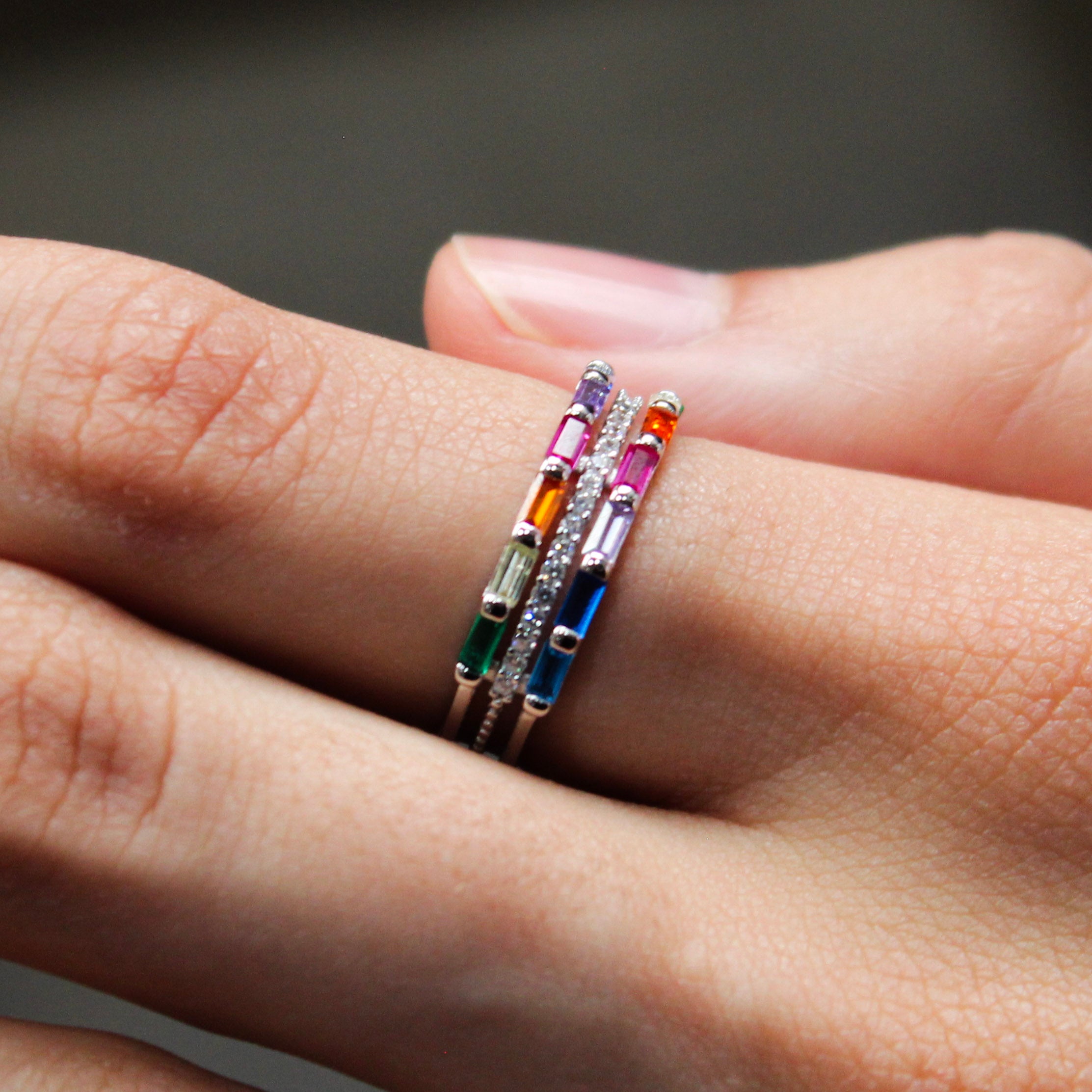 Alizia Double Baguette Ring Size 7