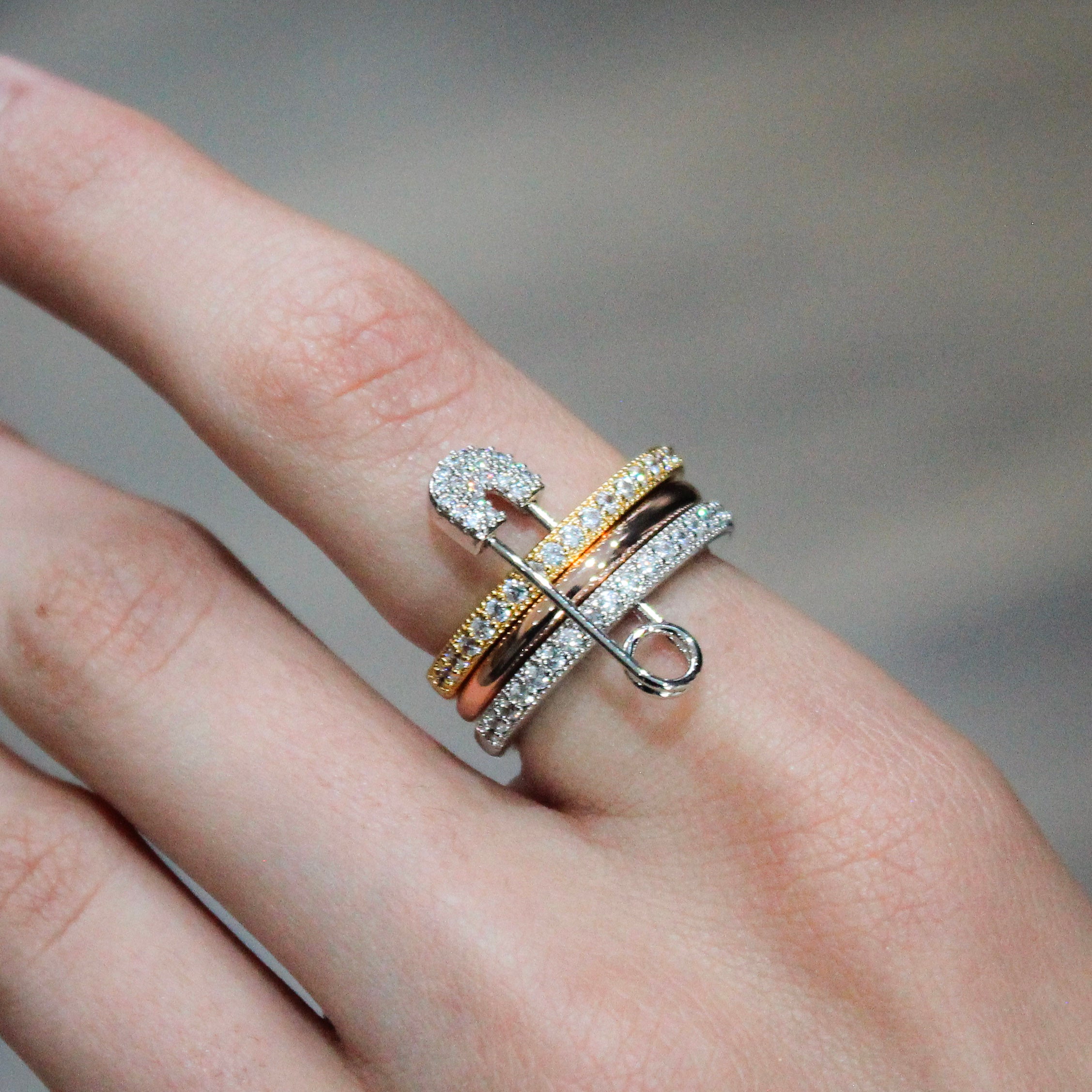 Alizia Safety Pin Bangle + Ring