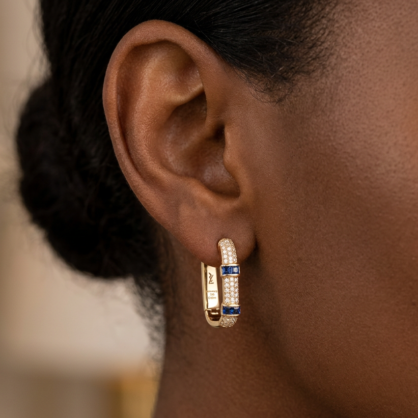 Alizia R Style Sapphire Earrings