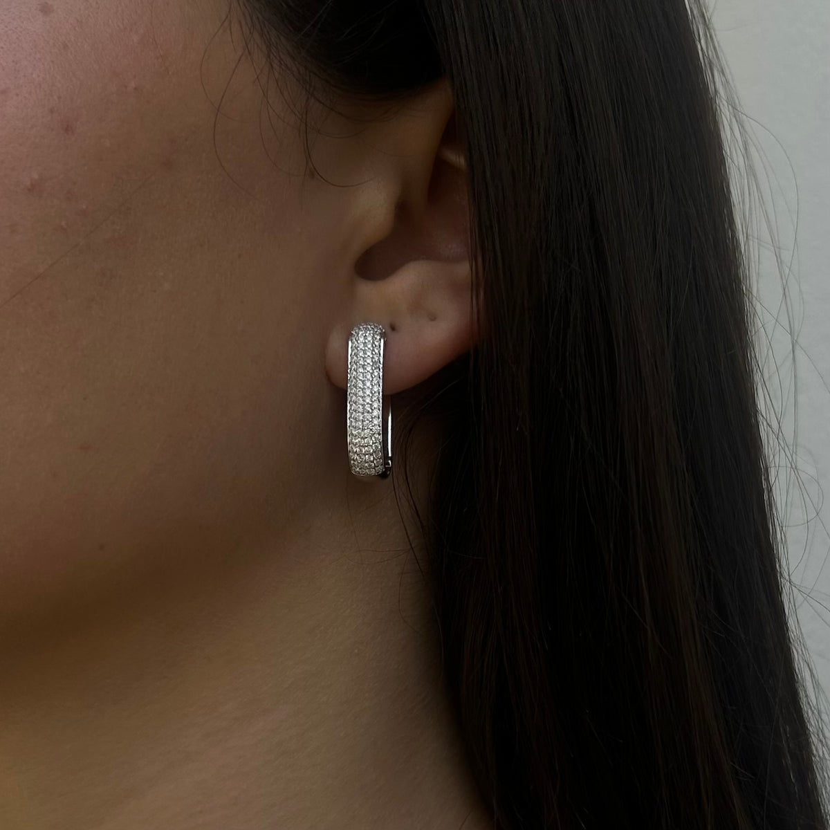 Alizia R Style Diamond Cluster Hoops