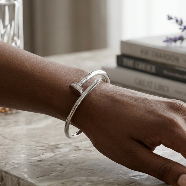 Alizia Crystal Rim Nail Bangle