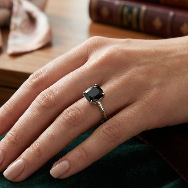 Alizia Spinel Cushion Cut Ring